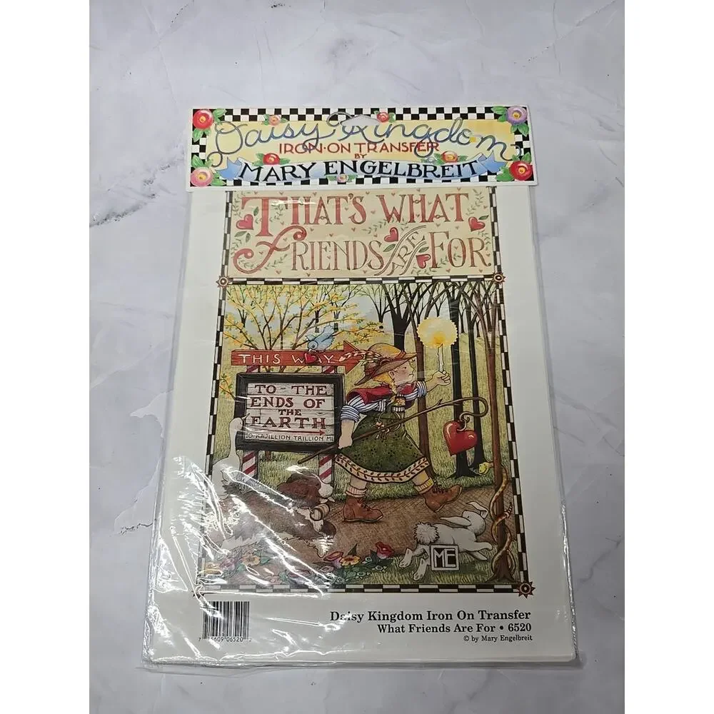 Daisy Kingdom Mary Engelbreit Iron On Transfer What Friends are For Girl Dog